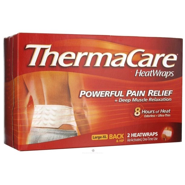 ThermaCare Lower Back & Hip Long Lasting Relief Heat Wrap LXL, 2ct, 2