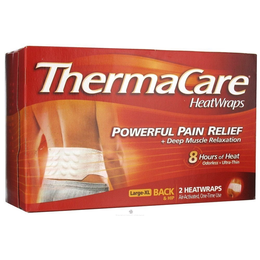ThermaCare Lower Back & Hip Heat Wraps, LargeXL, 2Count Boxes (Pack
