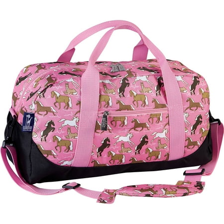 Wildkin Horses in Pink 18” Overnighter Duffel Bag, Pink