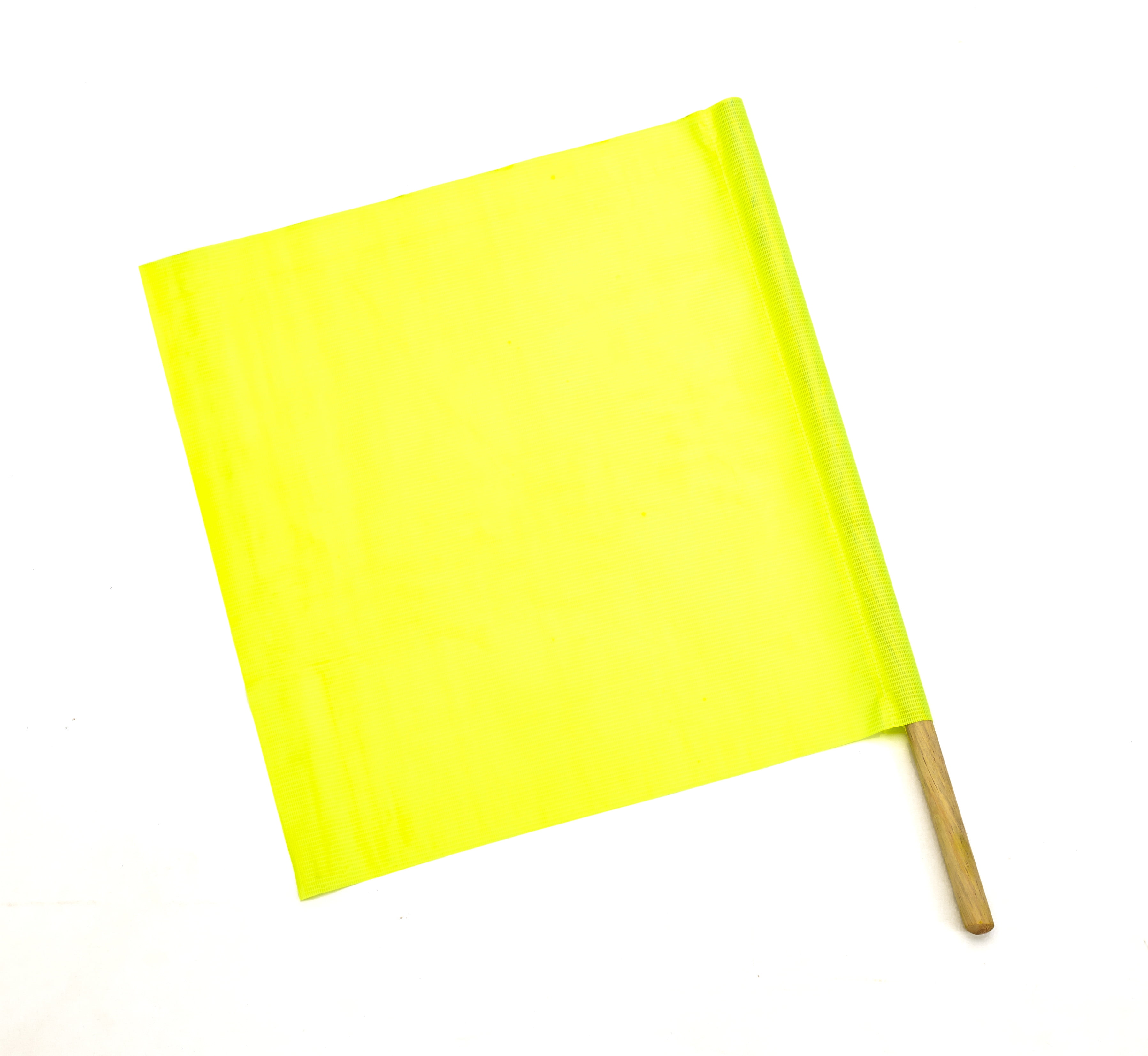 Lime Vinyl Highway Safety Flags, 18 in. x 18 in. x27 in. staff