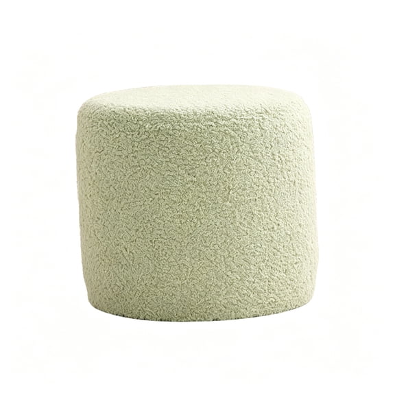 XIBUFE 2026 New Round Ottoman Foot Rest Stool Non Slip Footstool Bench Padded Seat Decorative Sofa Stool for Sturdy Room,Living Room,Apartment,Bedside Green