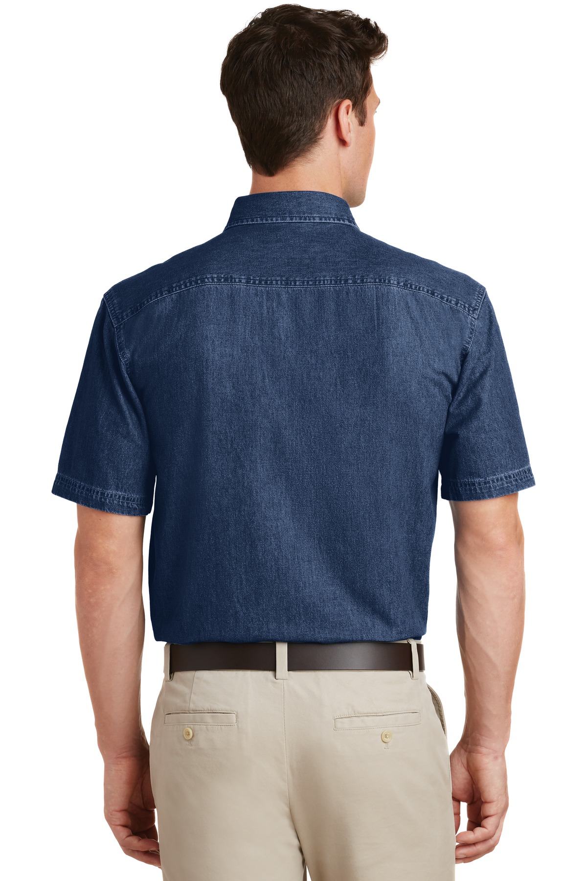 "Port & Company Short Sleeve Value Denim Shirt (SP11) Ink Blue, XL" - image 3 of 6