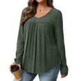 thumbnail image 6 of Horkkom Womens Sweaters V Neck Long Sleeve Pullover Sweaters Casual Solid Color Fall Sweaters M, 6 of 9