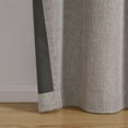 thumbnail image 3 of Mainstays Iris Linen Look 100% Blackout Curtain Panel Pair, Set of 2 Room Darkening Drapes for Bedroom, Brown, 37"W x 63"L, 3 of 5