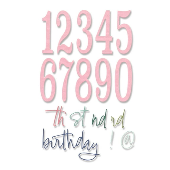 Sizzix Thinlits Dies Fabulous Birthday Numbers by Debi Potter