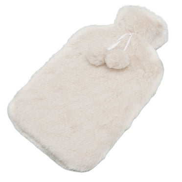 Sac d'Eau Chaude en Peluche 2000ml, Bouillotte 2000ml avec Housse en Peluche pour Soulagement de l'Inconfort