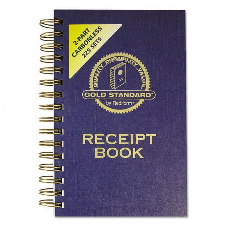 Gold Standard Money Receipt Book, Two-Part Carbonless, 5 x 2.75, 3 Forms/Sheet, 225 Forms Total Gold Standard Money Receipt Book, Two-Part Carbonless, 5 x 2.75, 3 Forms/Sheet, 225 Forms Total