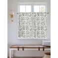 thumbnail image 6 of Kitchen Curtains 54 Inches length, Sage Green Flower Window Treatment Curtain Drapes, Vintage Farmhouse Boho Leaf Spring Decorative Window Curtains for Bedroom Cafe, 52"x54", 2 Panels, 6 of 7