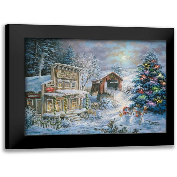 Country Shopping 14x11 Black Modern Framed Museum Art Print Titled - Boehme, Nicky