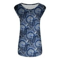 thumbnail image 4 of Summer Saving Wycnly Womens Tank Tops Western Print V-Neck Sleeveless Shirts Button Down Plus Size Casual Tunic Vest Blouse Navy XXXL Up to 65% off, 4 of 5