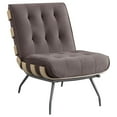 thumbnail image 5 of Aloma Armless Tufted Accent Chair Dark Brown, 5 of 5