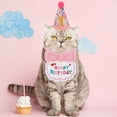 thumbnail image 6 of Unique Bargains Christmas Cat Birthday Decorations Cat Birthday Hat Bandana Number Cat Birthday Outfit Cat Party Outfit for Cats Kitten Birthday Decorations Pink, 6 of 7