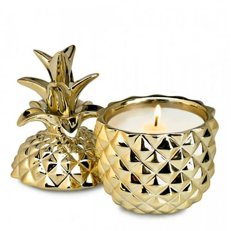 - GOLDEN CERAMIC PINEAPPLE CANDLE