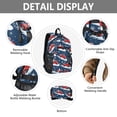thumbnail image 4 of JIALIOU 14" Laptop Backpack Waterproof Airline Approved Stylish Casual Daypack for Travel Business College Work, Snowman Snowflake Star, 4 of 8