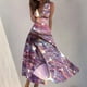 thumbnail image 5 of Vestido Corto de Verano de Moda sin Mangas con Cuello en V Impreso Vestido Casual Grande Del Doblado para Diario, 5 of 5