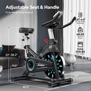 Pooboo Professional Magnetic Indoor Cycling Bike Stationary Exercise Bikes Home Cardio Workout Bicycle 350lb
