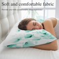 thumbnail image 5 of Teal Spring Floral Pillow Covers Queen, Summer Botanical Watercolor Vintage Soft Brushed Microfiber Breathable Throw Pillow Covers, Pillowcase with Zipper for Couch Sofa Bedroom Living Room 20"x30", 5 of 9