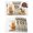 Green, Orange, White, Brown, variant on Placemats Set of 2 - 13x19 Inch, Thanksgiving Fall Non-Slip Washable Place Mats for Dining Table, Autumn Botanical Harvest Farmhouse Polyester & Linen Blend Table Mats for Kitchen Party Holiday