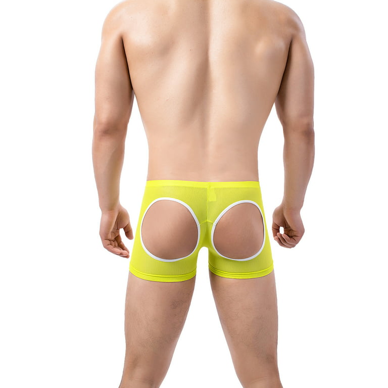 XINSHIDE Men Sexy Underwear Boxer Briefs Mesh Breathable Underpants Women  Underwear Seamless Cheeky