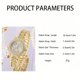thumbnail image 5 of Reloj de cuarzo para mujer, anillo dorado de lujo para mujer, collar, pendiente, reloj de pulsera de moda con diamantes de imitación, relojes informales para mujer, conjunto de joyería ﻿, 5 of 5