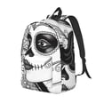 thumbnail image 1 of Balery Floral Sugar Skull Portrait Mochila Clásica Impresa Básica para Viaje, Mochila Escolar Resistente al Agua, Mochila de Lona con Correas Ajustables-Small, 1 of 5