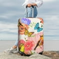 thumbnail image 3 of Lsque Flowers And Birds Watercolor Printed Luggage Cover, Travel Luggage Protector,Scratch and Dirt Resistant, Fits 18-32 Inch Luggage - X-Large, 3 of 9