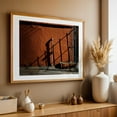 thumbnail image 4 of Rusty Pipe - Queens New York Photography Oak Framed Wall Art Print 20 x 30 inches, 4 of 6