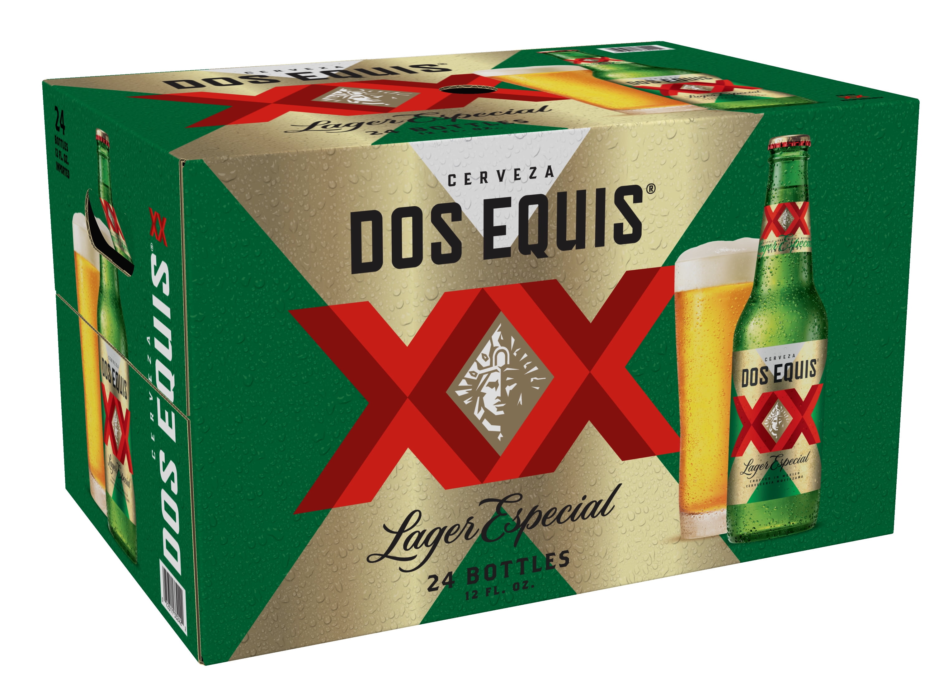 Dos Equis Mexican Lager Beer, 24pk 12oz Btls, 4.2 Alcohol by Volume
