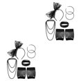 thumbnail image 3 of sweethay Disfraces Fiesta de disfraces Suministros Temática de neón Ropa ornamental cómoda Guantes 80s Accesorios para mujeres Niñas Type1 NO1, 3 of 6