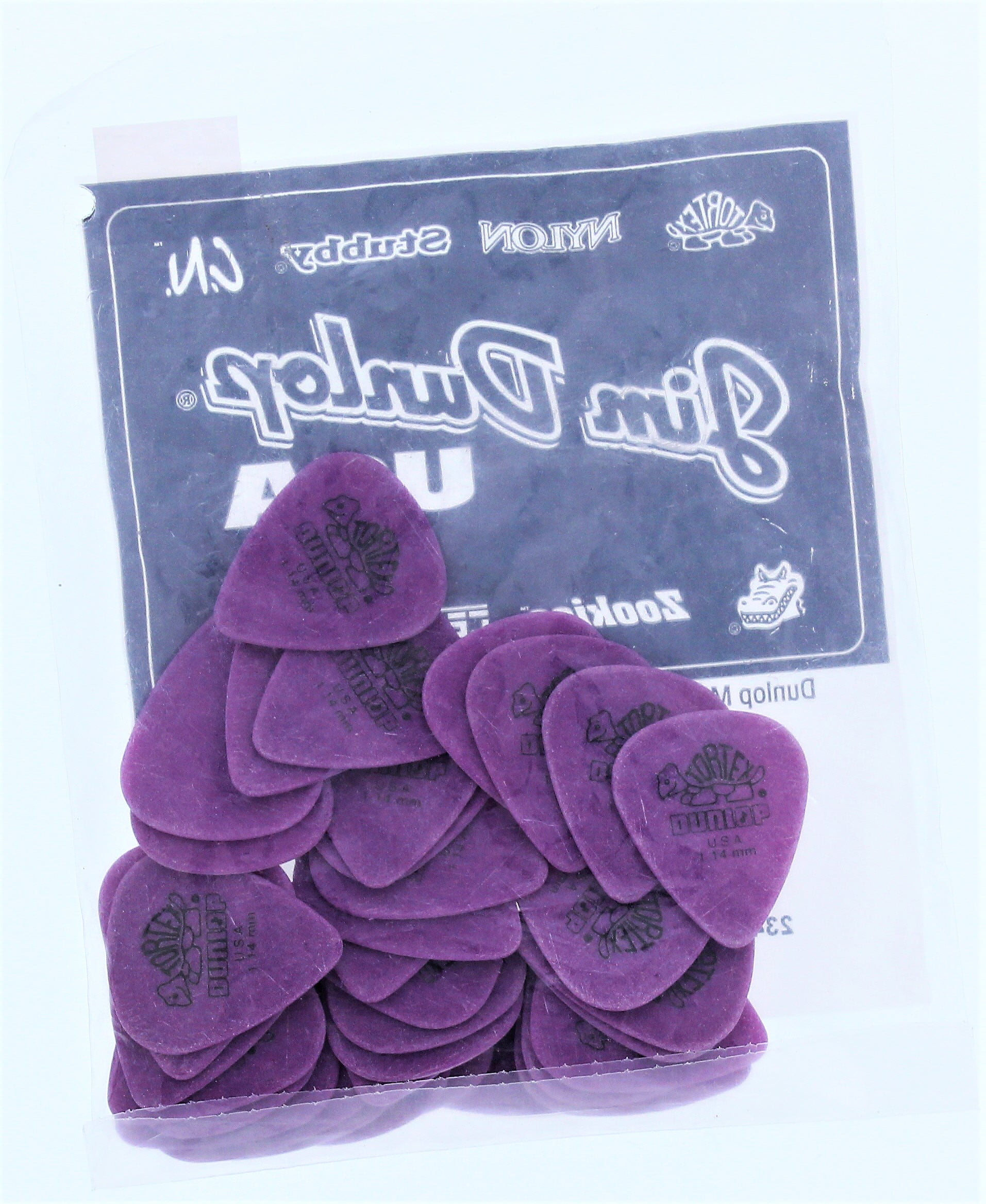 Jim Dunlop Tortex Standard 1.14mm Purple Guitar Picks-36 Pack (418B1.14)