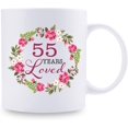 thumbnail image 2 of 55th Birthday Gifts for Women - 55 Years Loved with A Garland Birthday Mug - 55 Year Old Present Ideas for Mom, Daughter, Sister, Wife, Friend, Cousin, Aunt, Coworker - 11 oz Coffee Mug, 2 of 6
