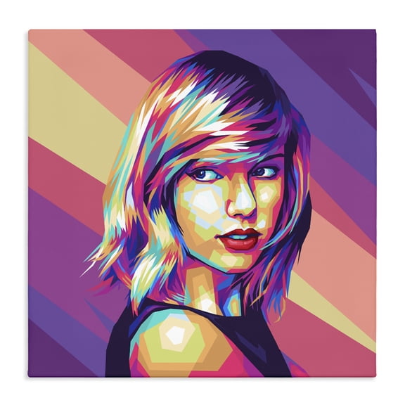 Stupell Industries Glam Abstract Geometric Taylor Canvas Art, 17 x 17, by Birch&Ink