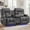 Dark Gray, variant on IPKIG Power Recliner Loveseat with Massage and Heat, Black Faux Leather Home Theater Sofa, Bluetooth, LED Lights, and USB Console