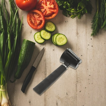 HOOWIFFY Spiral Vegetable Cutter Tool Yellow PP 1Pcs