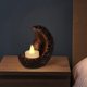 thumbnail image 4 of Vela de luz de té de estilo moderno Macarena adorno de decoración de Mubarak lámpara de Ramadán sin llama Cobre, 4 of 7