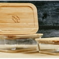 thumbnail image 2 of STONE & CLAY Food Storage Containers Set - Glass Meal Prep Lunch Boxes with Bamboo Lids - Reusable, Microwavable, & Dishwasher Safe - 3 Rectangle Containers - Small (35oz), Medium (51oz), Large (76oz), 2 of 5