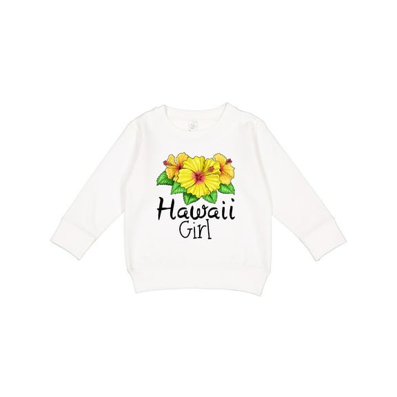 Inktastic Hawaii Girl Hibiscus Flowers Toddler Sweatshirt