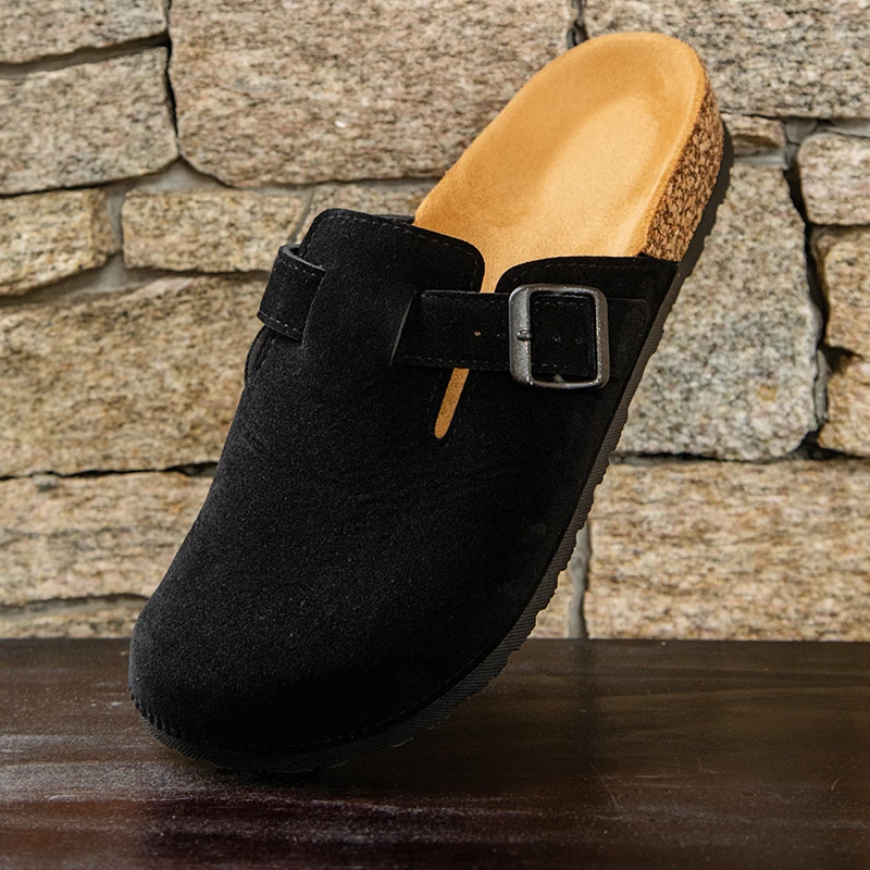 Men Suede Cork Mules