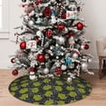 thumbnail image 4 of KLL 48" Christmas Tree Skirt Cartoon Kawaii Frogs1 Xmas Tree Skirts Mat for New Year Xmas Holiday Party Indoor Outdoor Home Decoration, 4 of 5