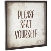 Bathroom Testamonials Wall Sign - Humorous Art with Rustic Design