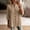 Khaki plus size v neck blouse a1, variant on SSZMDLB Women Plus Size V Neck 3/4 Sleeve Button Down Blouse Loose Fit Casual Flowy Tunic Tops for Summer Vacation Beach Daily Office, Mint Green S