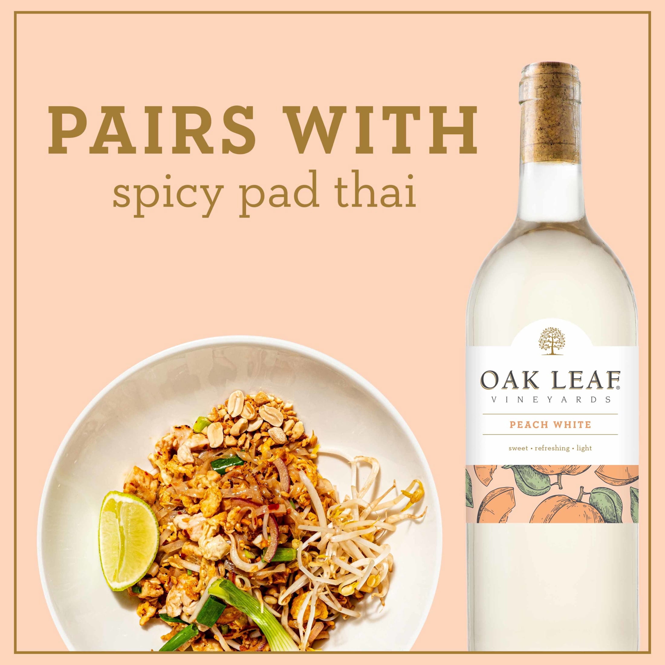 Oak Leaf Vineyards Peach White, White wine, 750ml