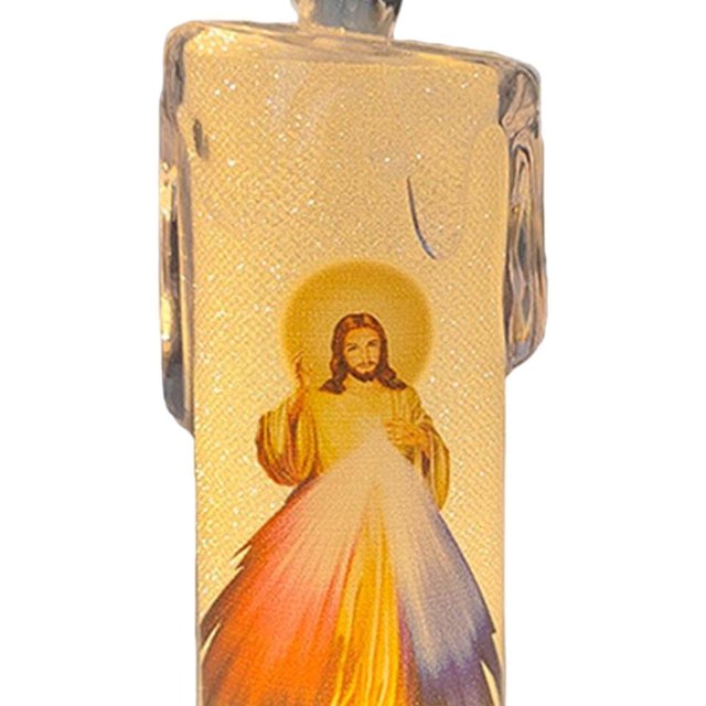 ziyahi Lamp Decorative Prayer Candle Ornament for Desktop Church Holiday Style A