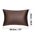 thumbnail image 6 of PiccoCasa Soft Silky Satin Pillowcases Zipper Set of 2, Brown Standard(21"x27"), 6 of 6