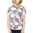 thumbnail image 7 of Hello Kitty T Shirts For Girls Boys, 3d Print Cartoon Graphics T Shirt, Youth Crewneck T-Shirt, Unisex Short Sleeve Top Tees Age 4-16 Years, 7 of 7