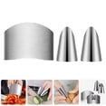 thumbnail image 3 of Protectores de dedos de acero inoxidable para cortar alimentos, protectores de dedos para cocina, herramientas de cocina, 3 uds., 3 of 4