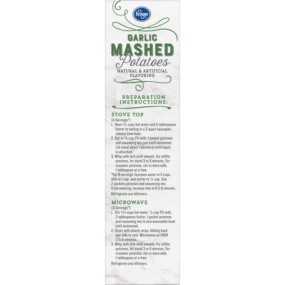 Kroger Instant Garlic Mashed Potatoes 6.6 oz - 5 Pack