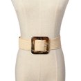 thumbnail image 4 of Seyurigaoka Women Straw Woven Waist Belt, Elastic Retro Stretching Waistband, 4 of 5