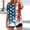 Blue, variant on Cavosen Independence Day T Shirt Women Petite Red White and Blue Short Sleeve V Neck T Shirts USA Star Striped Graphic Shirts Lady XL Patriotic Casual Shirts Independence Day Tunic Tees