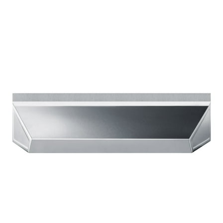 30" wide shell hood in stainless steel